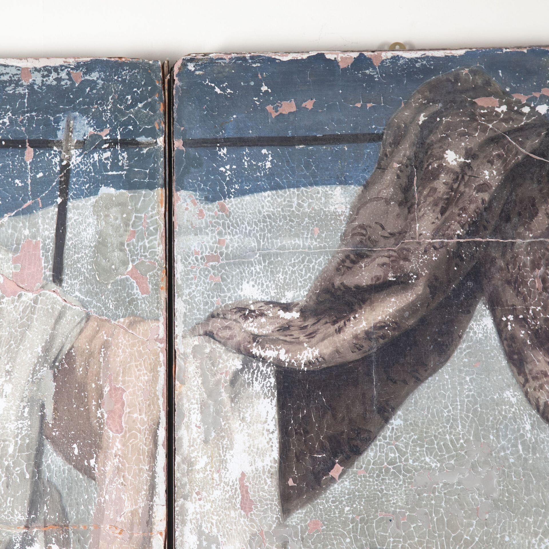 Italienisches Stuck-Gips- Fresco aus dem 17. Jahrhundert im Angebot 5