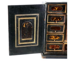 17th Century Italian Tortoiseshell Table Cabinet