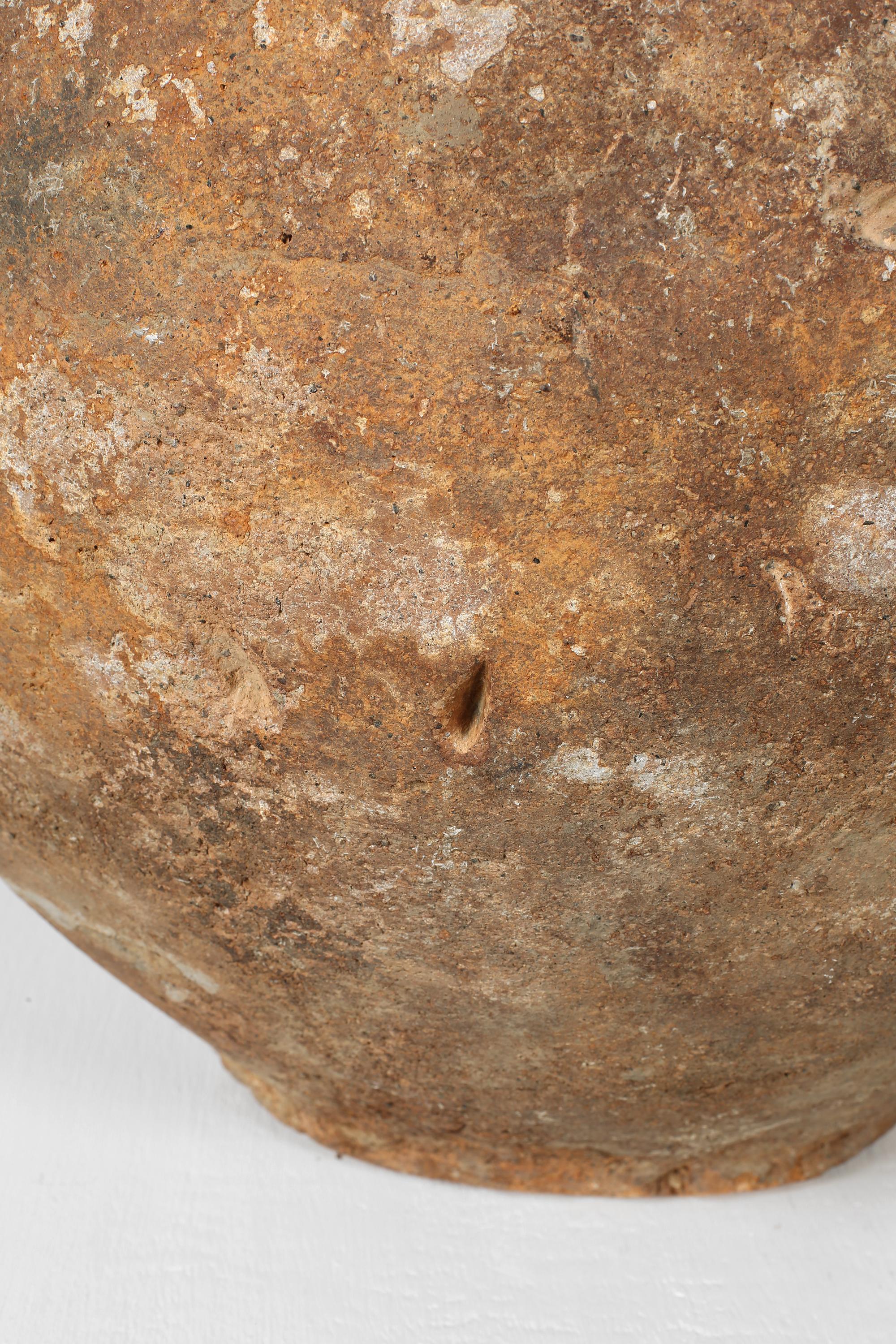 Italienisches toskanisches Wabi Sabi Steingutgefäß aus dem 17. Jahrhundert (Tonware) im Angebot
