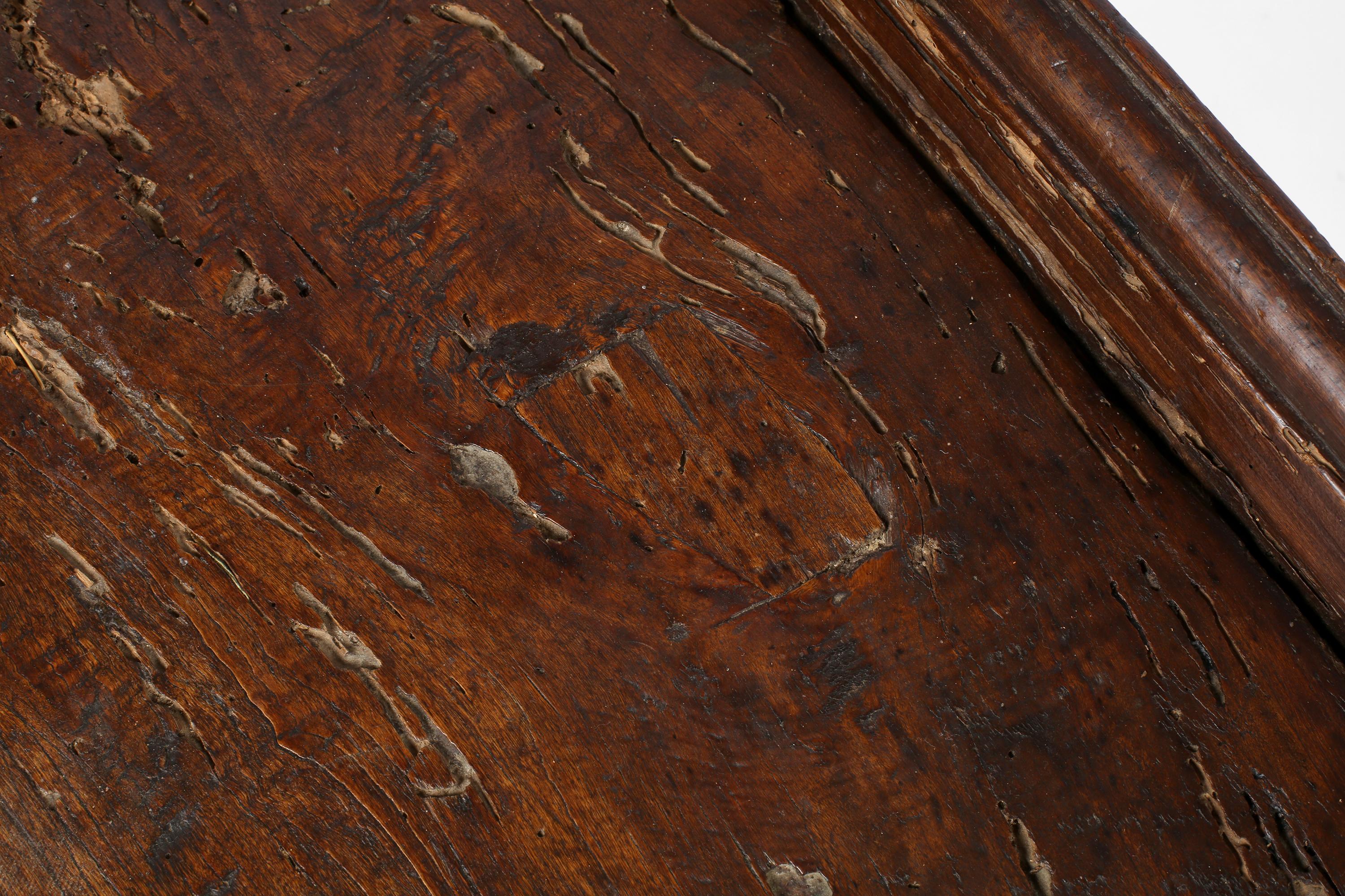 17th Century Italian Tuscan Walnut Rustic Wabi-Sabi Bench For Sale 16