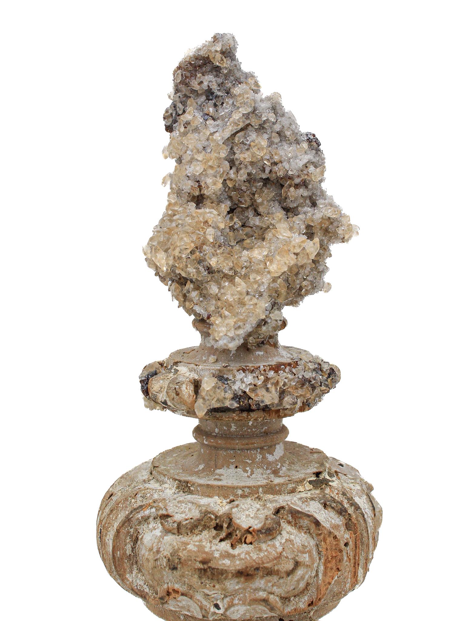 Rococo 17th Century 'Florence Fragment' Vase with Calcite Crystals in Matrix For Sale