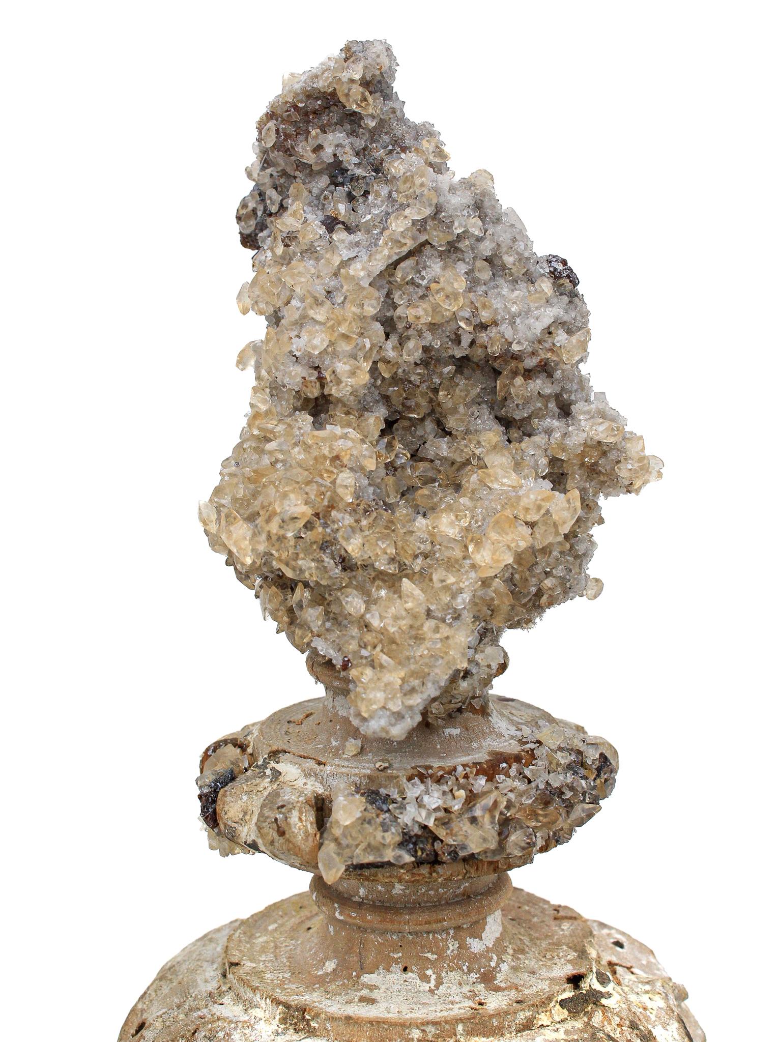 Italian 17th Century 'Florence Fragment' Vase with Calcite Crystals in Matrix For Sale