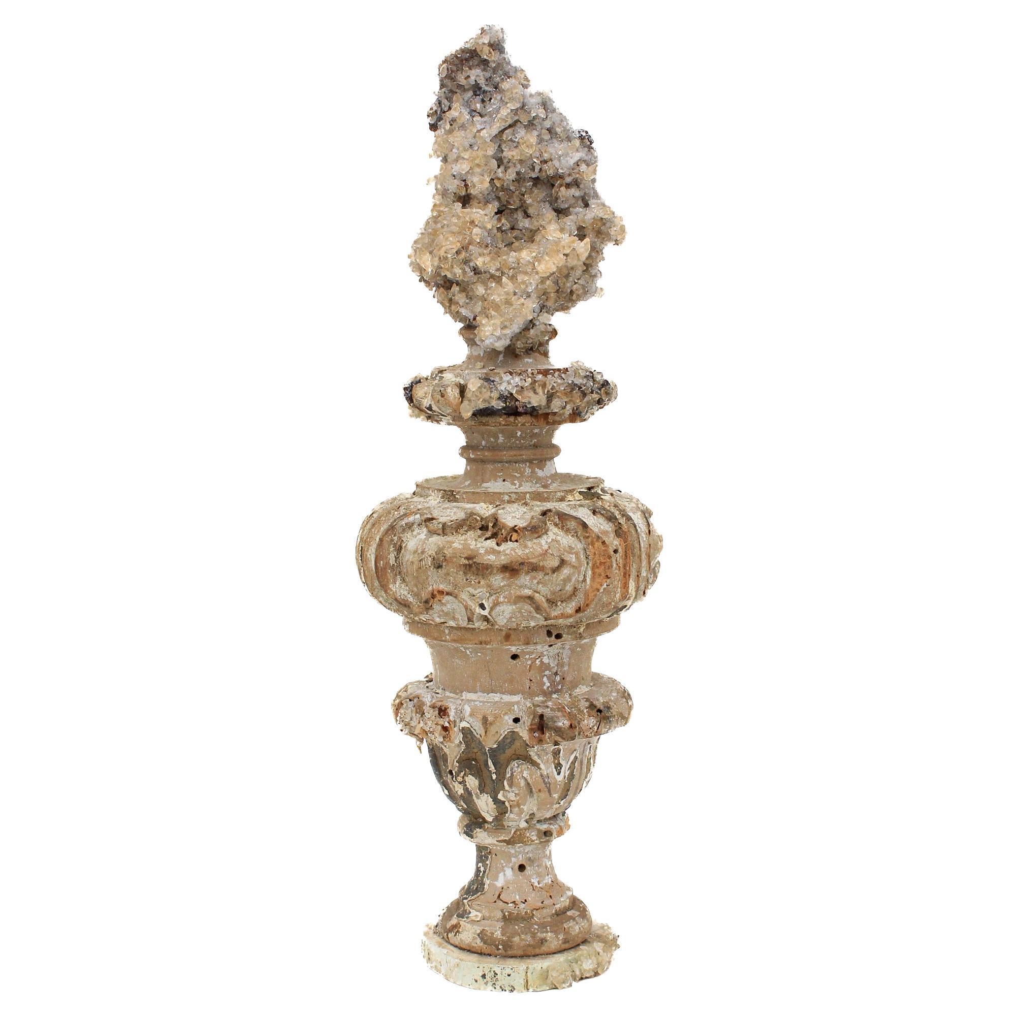 17th Century 'Florence Fragment' Vase with Calcite Crystals in Matrix