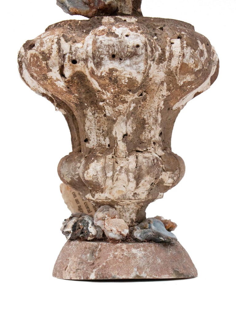 Italian 17th Century 'Florence Fragment' with Fossil Agate Coral, Crystals & Chalcedony For Sale