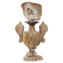 17th Century, 'Florence Fragment' with Polished Agate Coral & a Herkimer Diamond