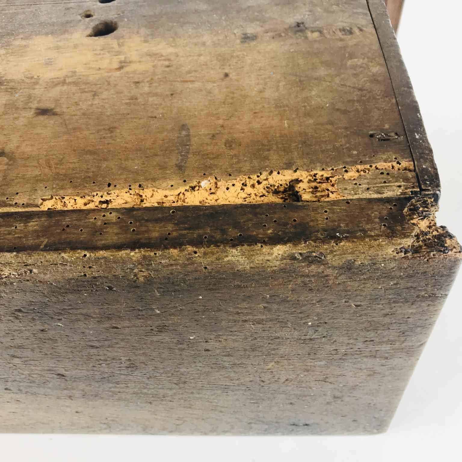 17th Century Italian Walnut Almsgiver Box with TP Initials 4