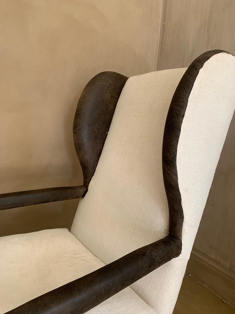 17th Century Italian Walnut Armchair Wingchair 3