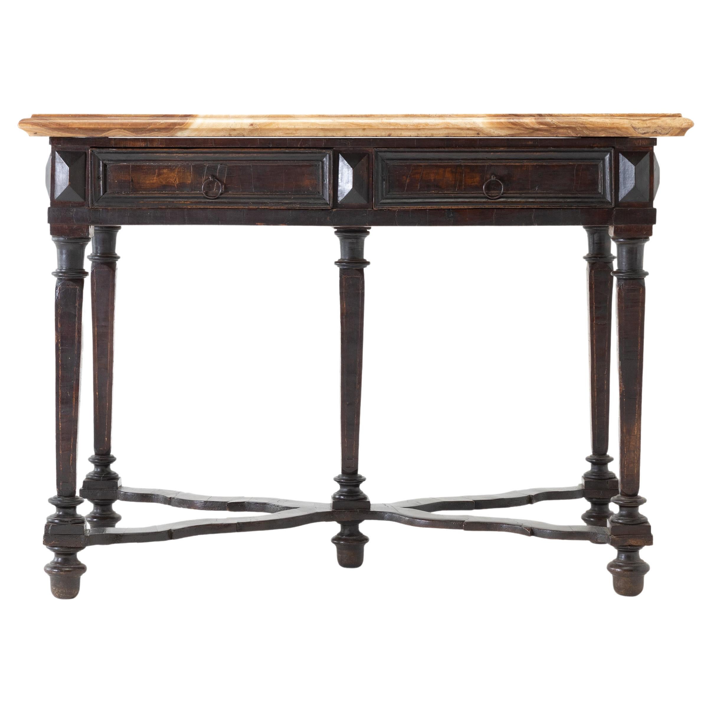 17th Century Italian Walnut Side Table