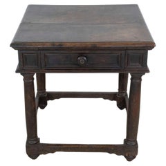 17th Century Italian walnut square side table