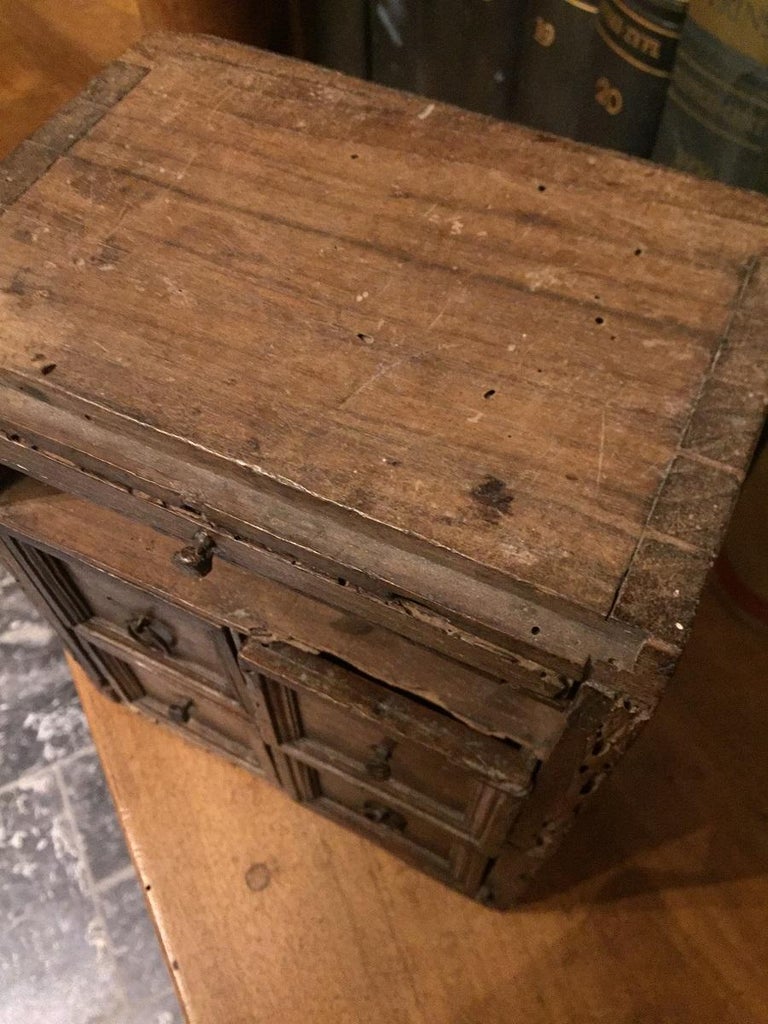 17th Century Italian Walnut Travel Cabinet 7
