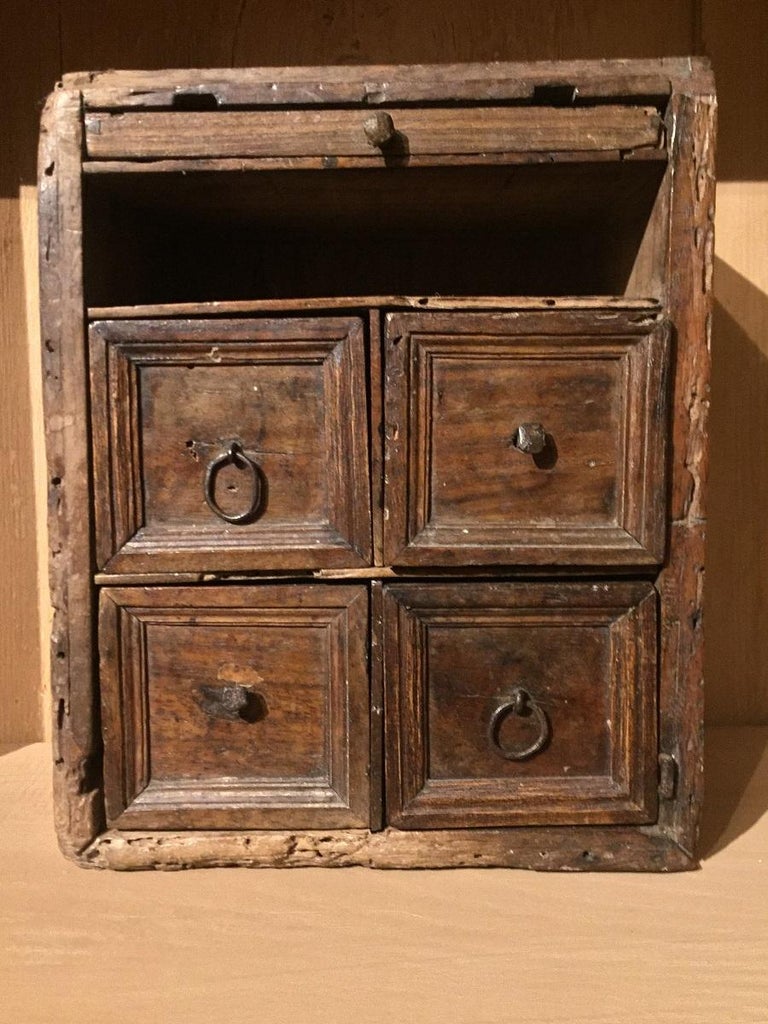 17th Century Italian Walnut Travel Cabinet 9