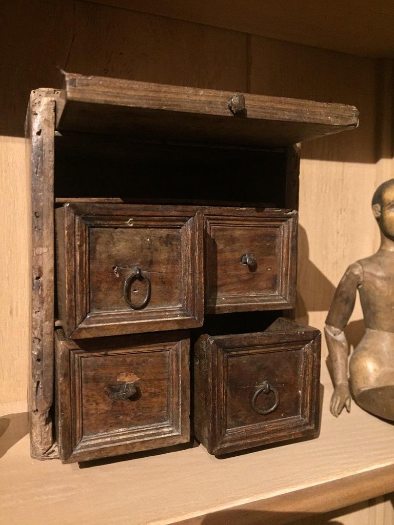 17th Century Italian Walnut Travel Cabinet 3