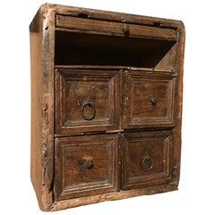 17th Century Italian Walnut Travel Cabinet