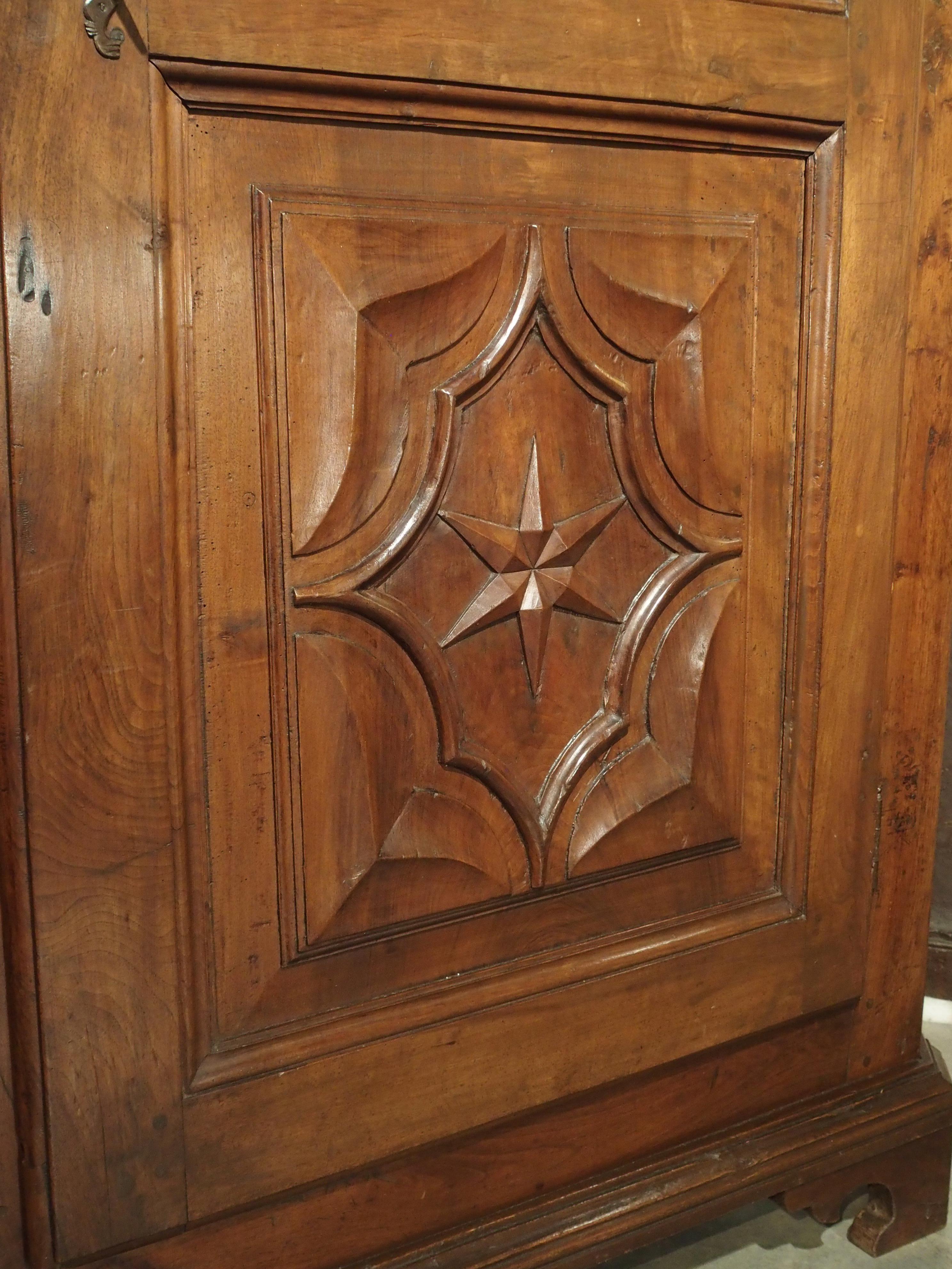 17th Century Italian Walnut Wood Corner Cabinet 6