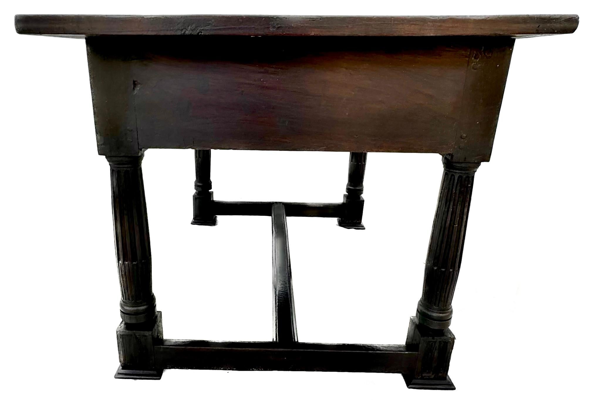 Wood 17th Century Italian Work Table For Sale