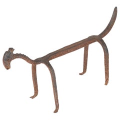 17th Century Italian Wrought Iron Fire Dog
