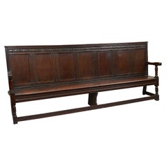 17th Century Jacobean English Oak Joined Settle
