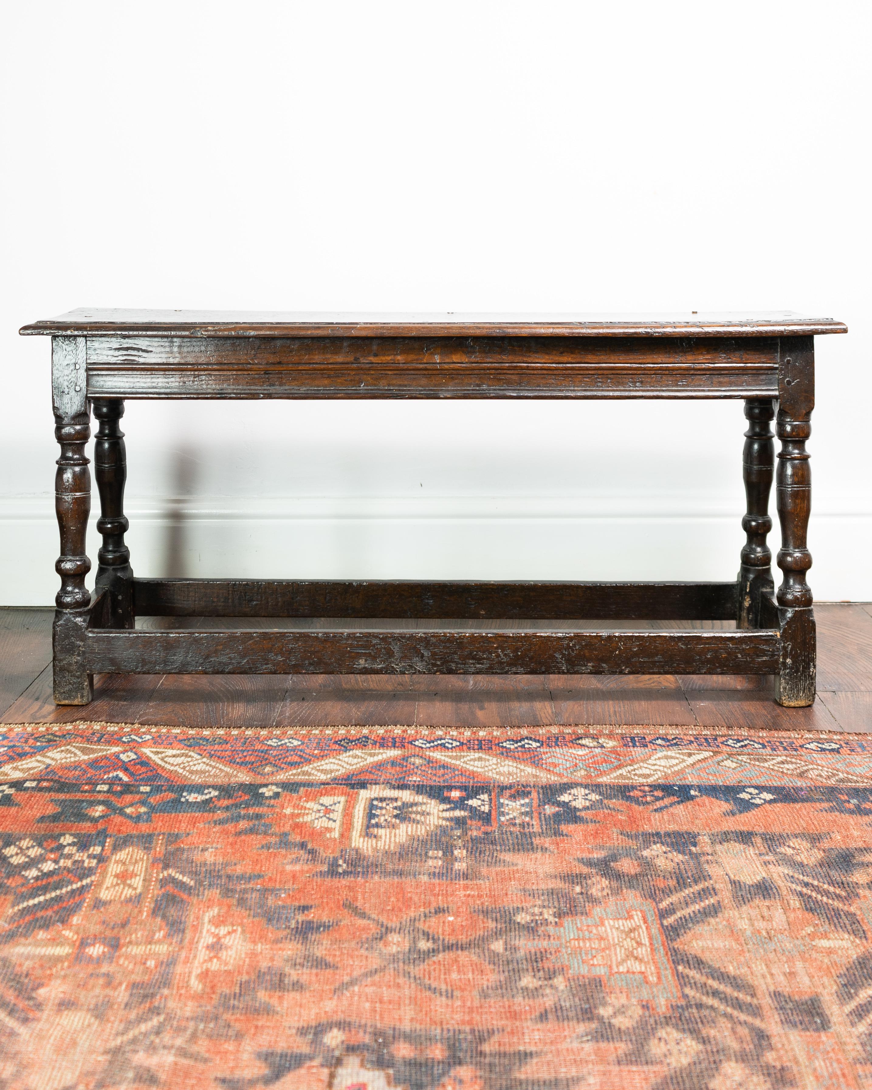 Elizabethan 17th Century, James I Joined Oak Bench, England, Circa 1603 - 1625 For Sale