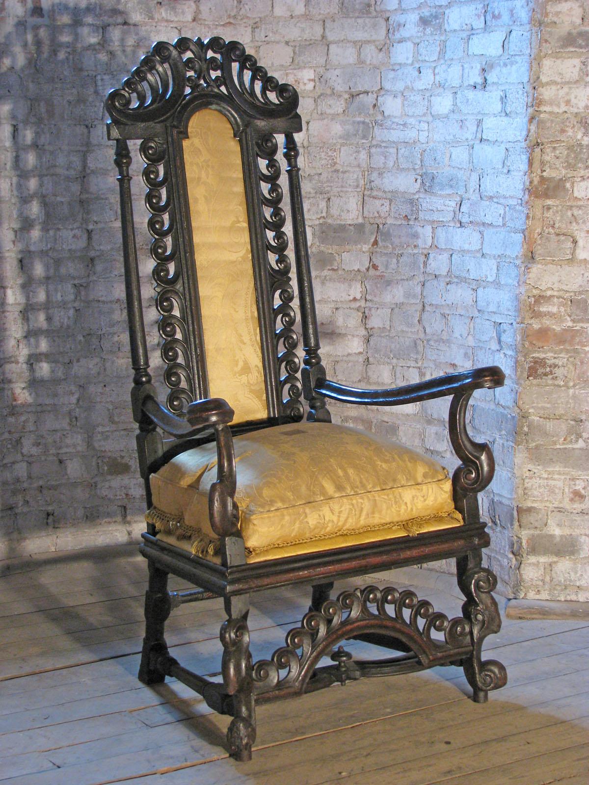 Englischer Sessel James II. aus dem 17. Jahrhundert im Angebot 2