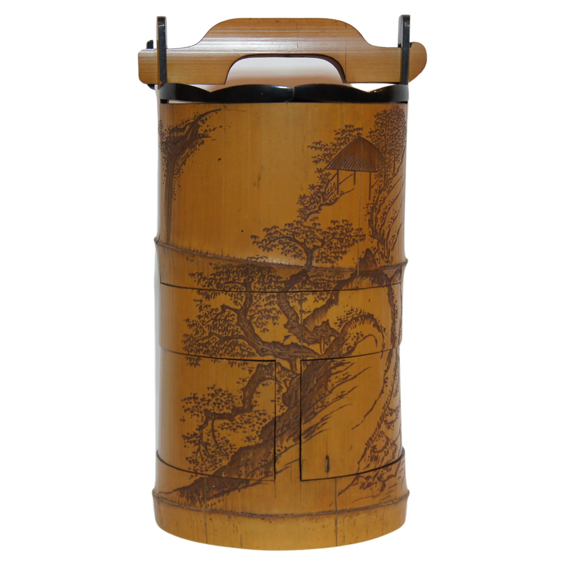 17th Century Japanese Bento Box for Cherry Blossom Viewing Party  For Sale