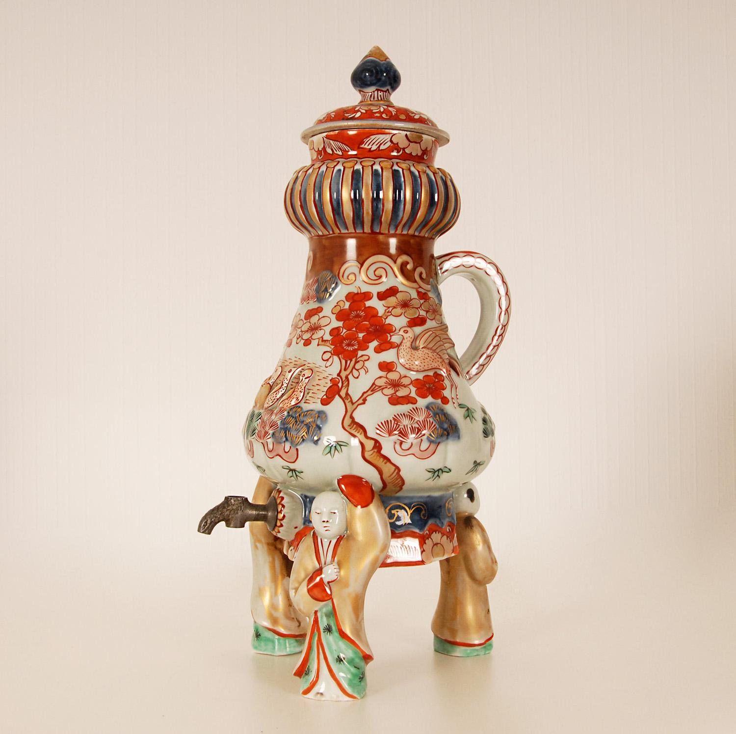 Japanische Keramik-Kaffeekanne Arita aus dem 17. Jahrhundert von Samson Paris  (18. Jahrhundert und früher) im Angebot
