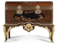 17th-Century Japanese Namban Lacquer Coffer on French Stand, Possibly by Boulle
