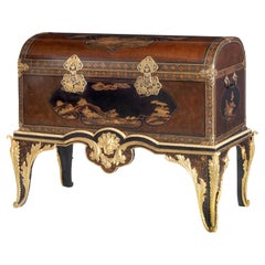 17th-Century Japanese Namban Lacquer Coffer on French Stand, Possibly by Boulle