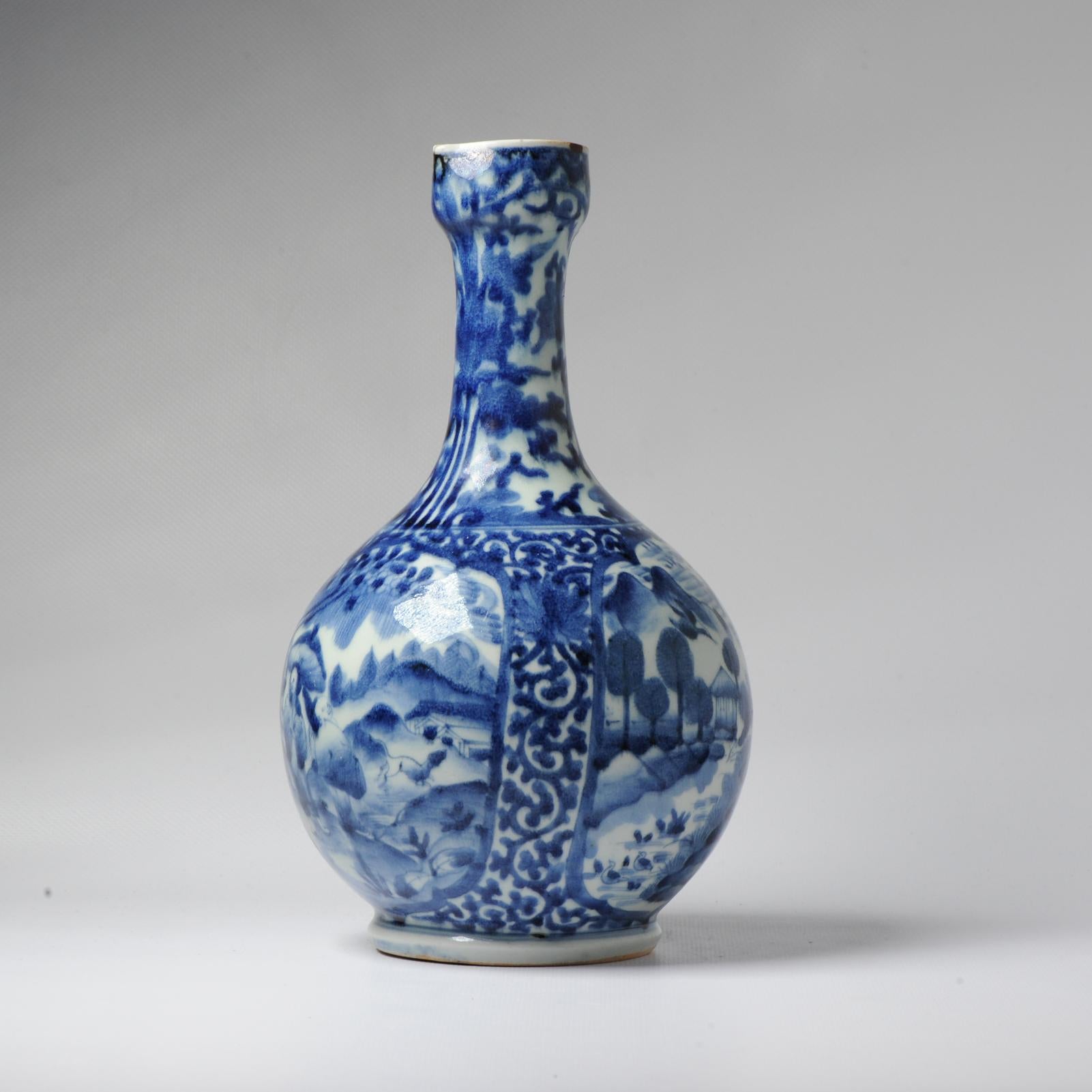17th century Japanese Porcelain Figural Jug Blue White Dish Antique For Sale 5