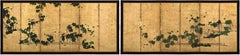 17th Century Japanese Screen Pair. Grapevines. Attributed to Kano Tsunenobu.