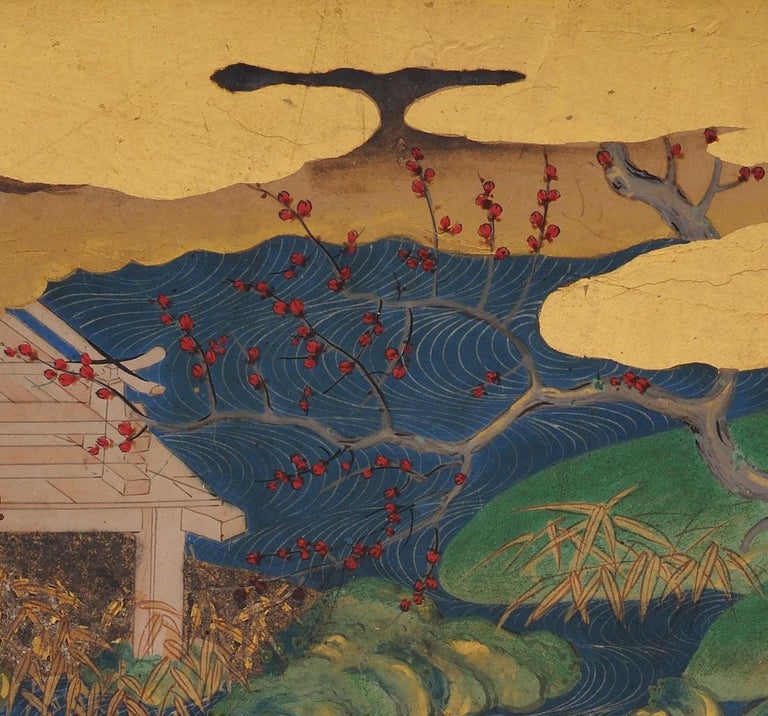 17th Century Japanese Tale of Genji Painting, Maboroshi, Tosa School at ...