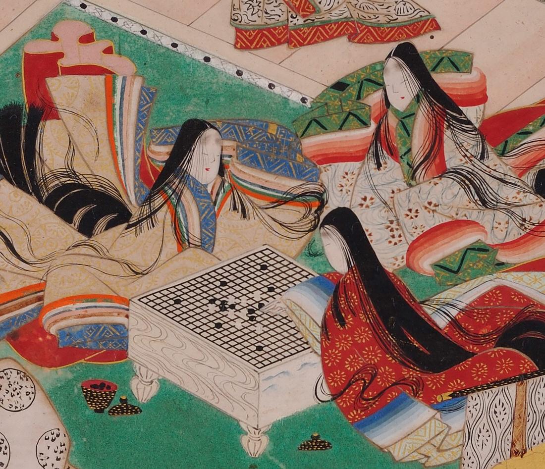 Edo 17th Century Japanese Tale of Genji Painting, Takekawa, Tosa School