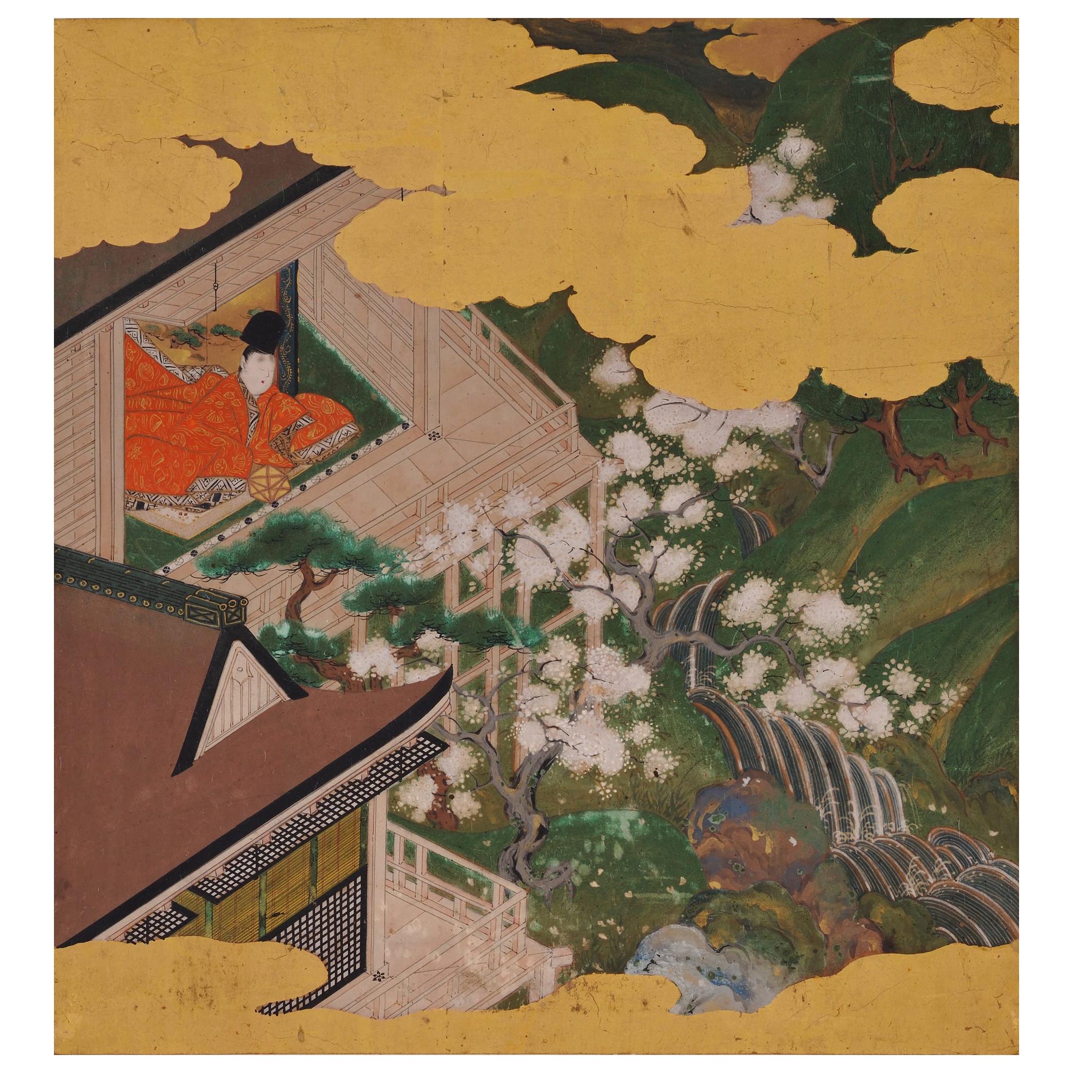 Japanese Painting, 17th Century, Tale of Genji, Tosa School