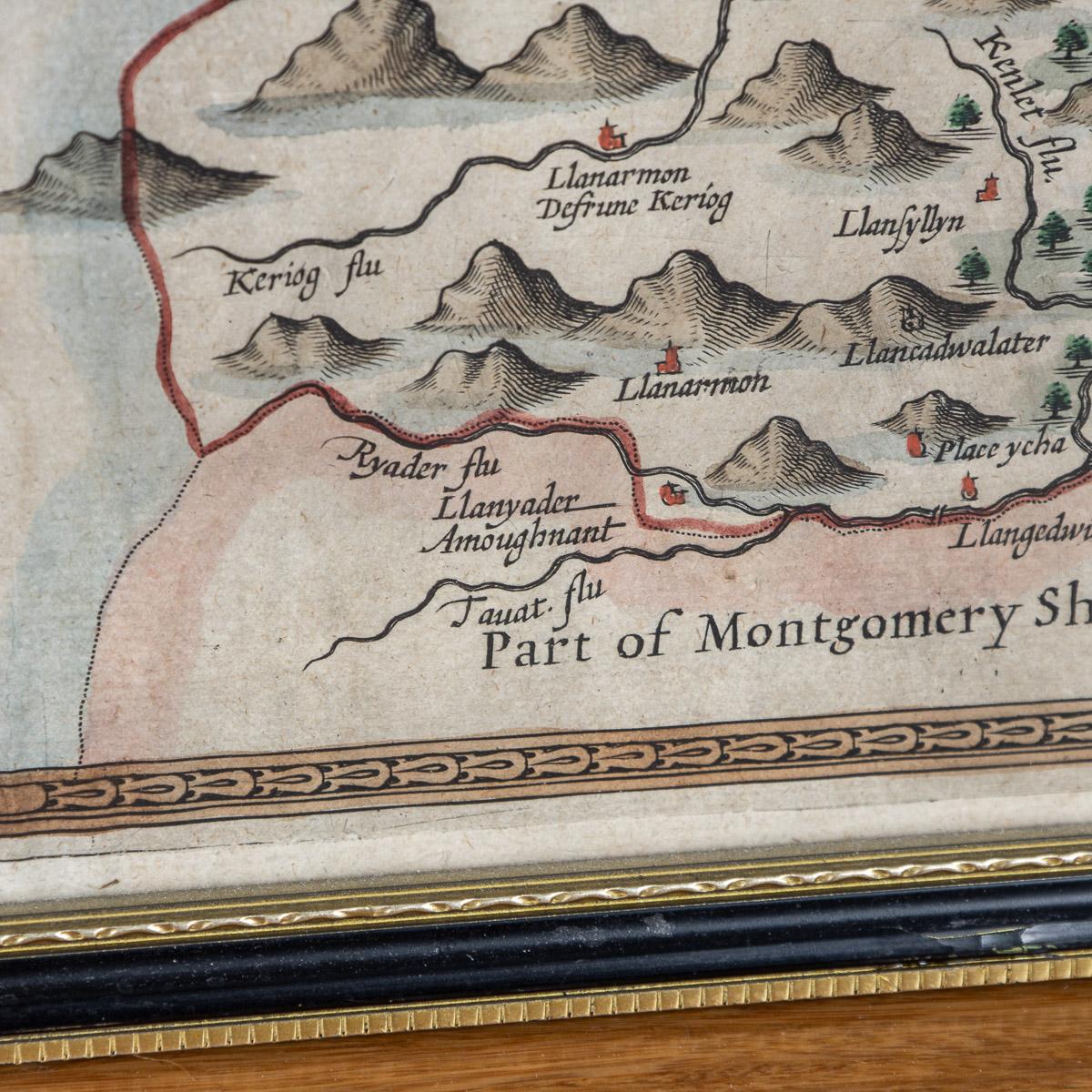 17th Century John Speed Map of Denbighshire, c.1610 For Sale 3