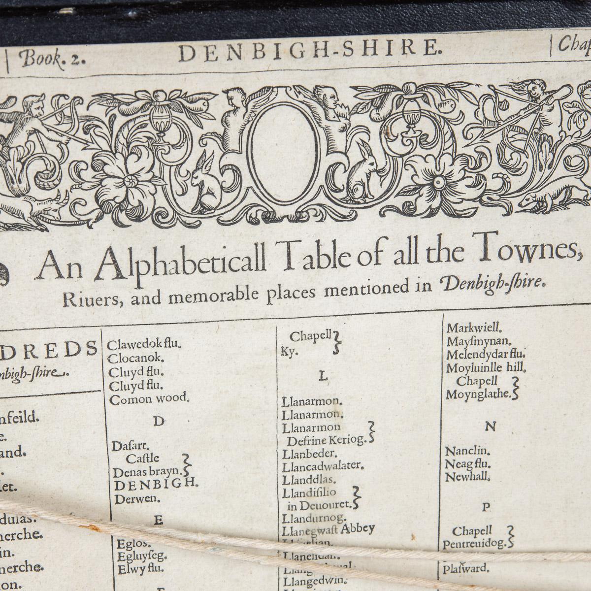 Carte de John Speed du 17ème siècle du Denbighshire, vers 1610 en vente 12