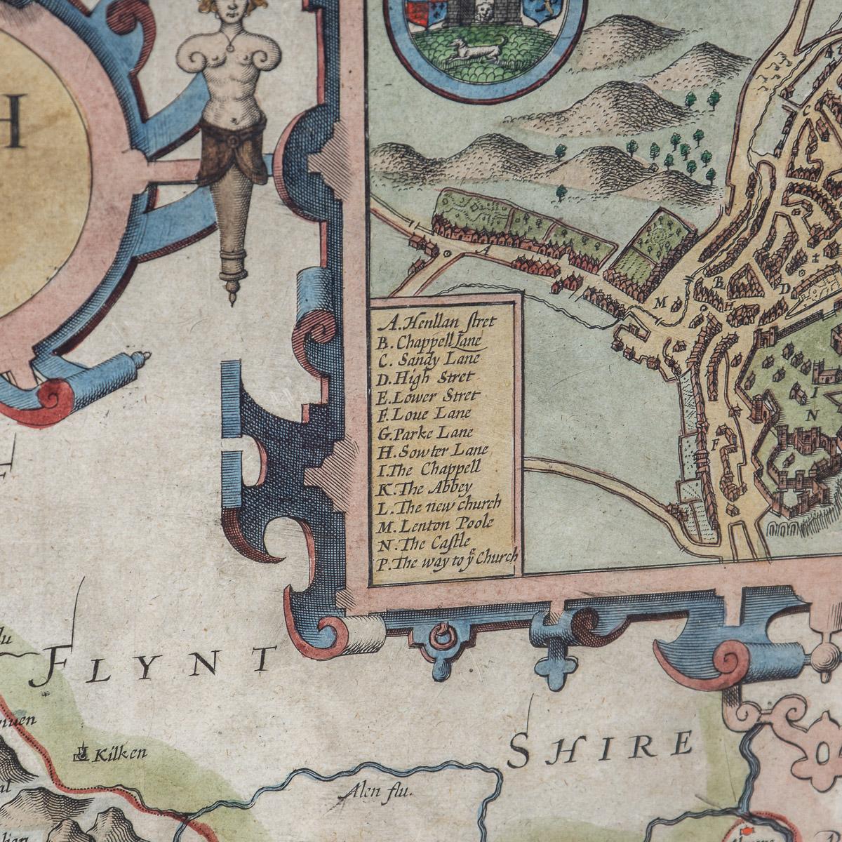 17th Century John Speed Karte von Denbighshire, ca. 1610 im Zustand „Gut“ im Angebot in Royal Tunbridge Wells, Kent
