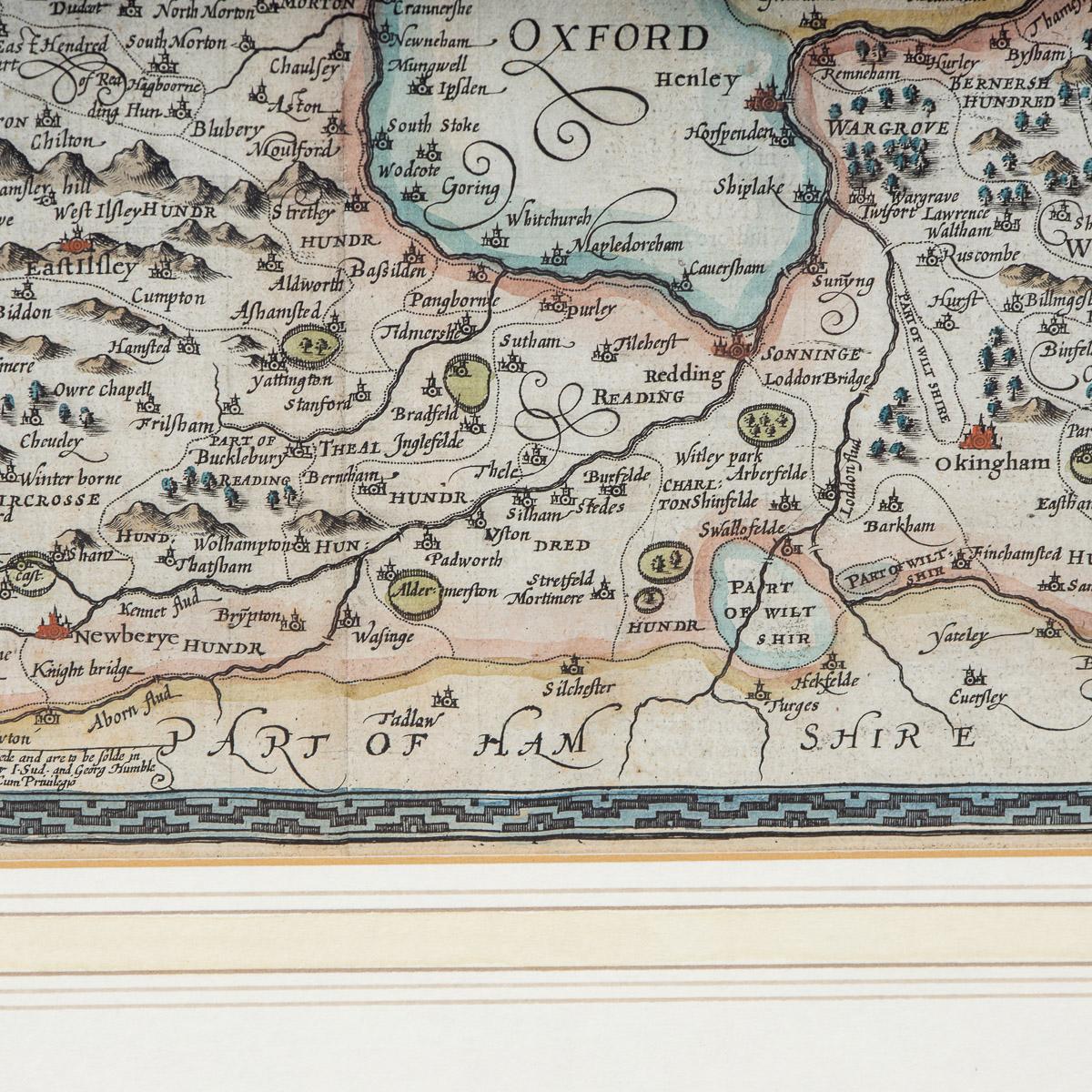 17th Century John Speed Map of the Barkshire Described, c.1616 For Sale 6