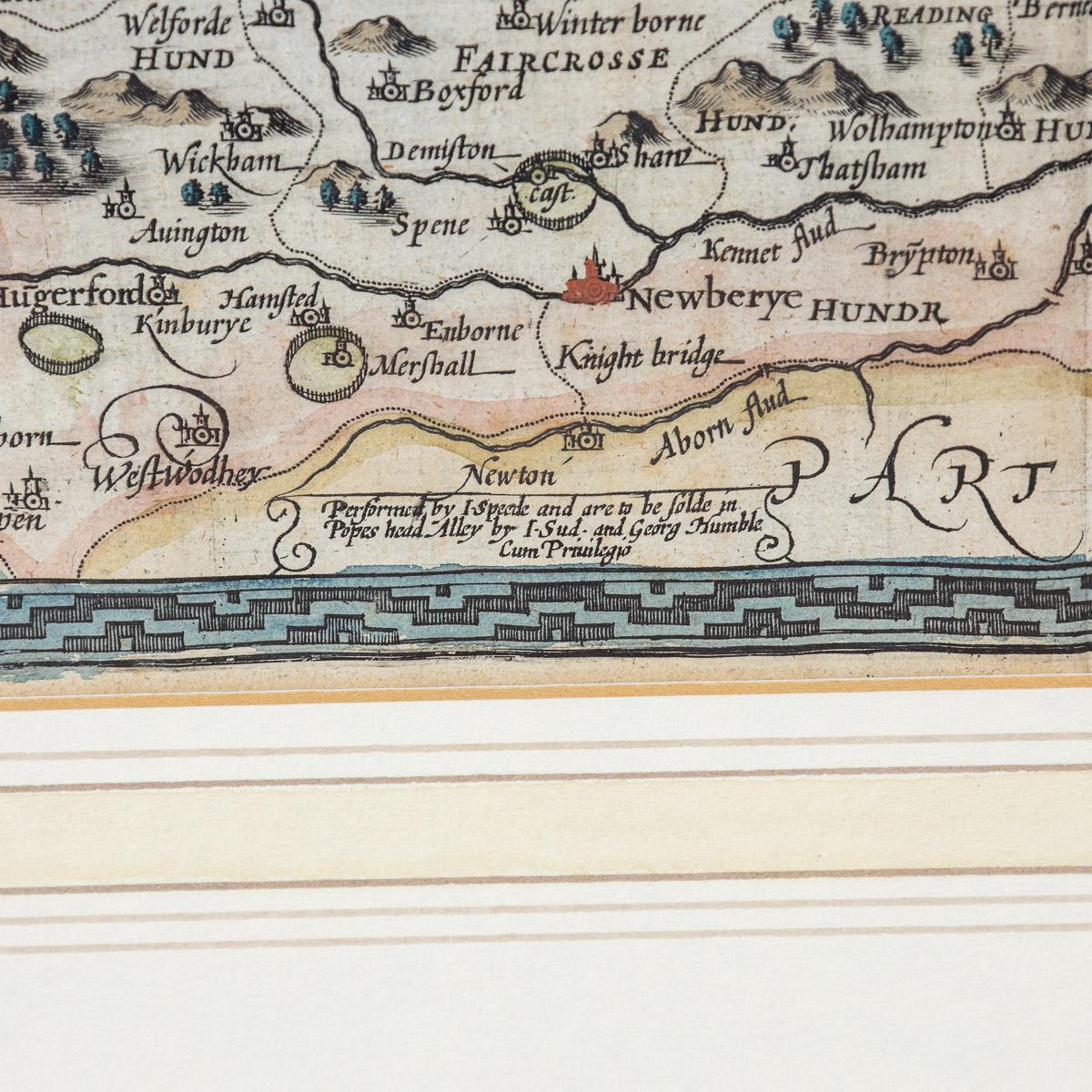 17th Century John Speed Map of the Barkshire Described, c.1616 For Sale 8