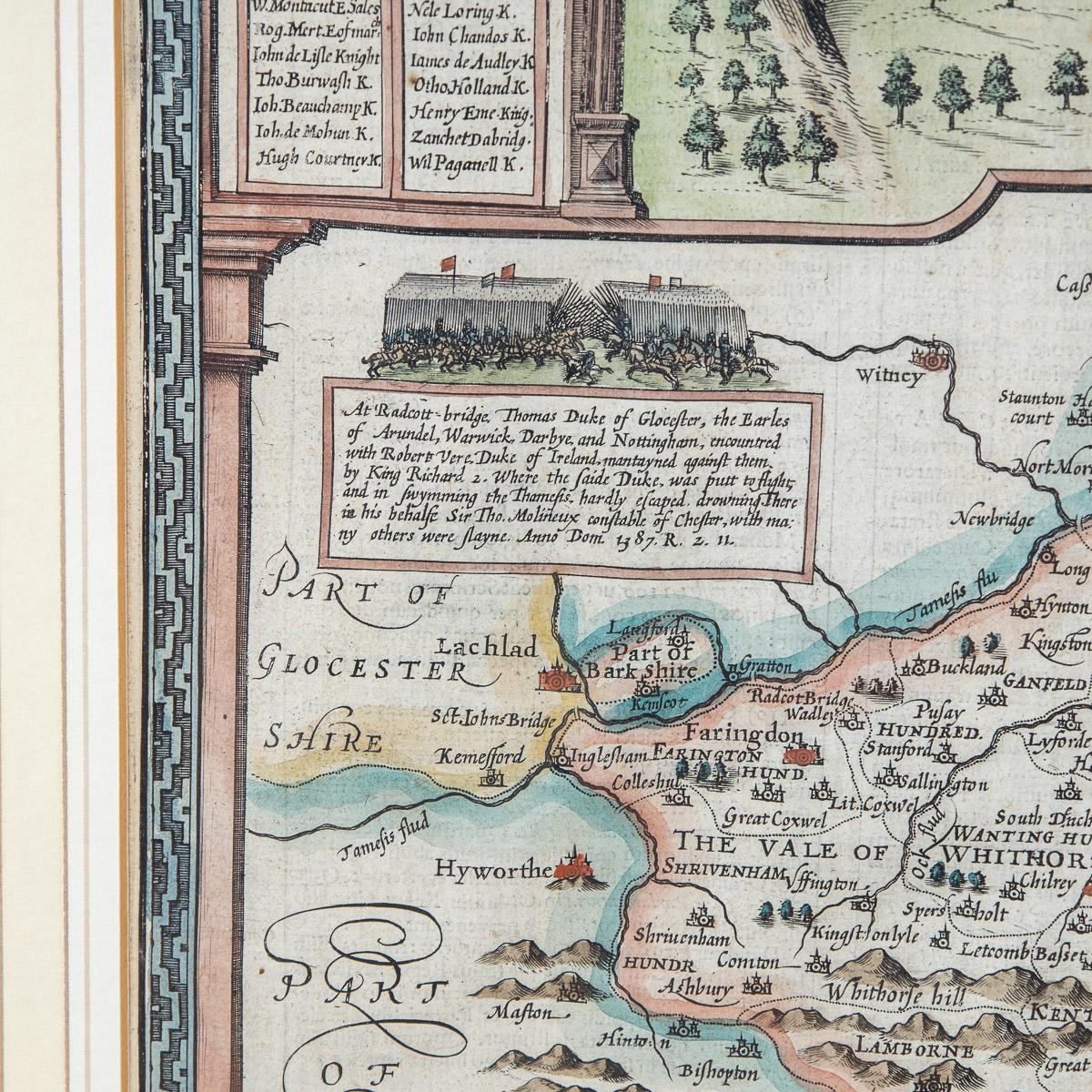 17th Century John Speed Map of the Barkshire Described, c.1616 For Sale 1