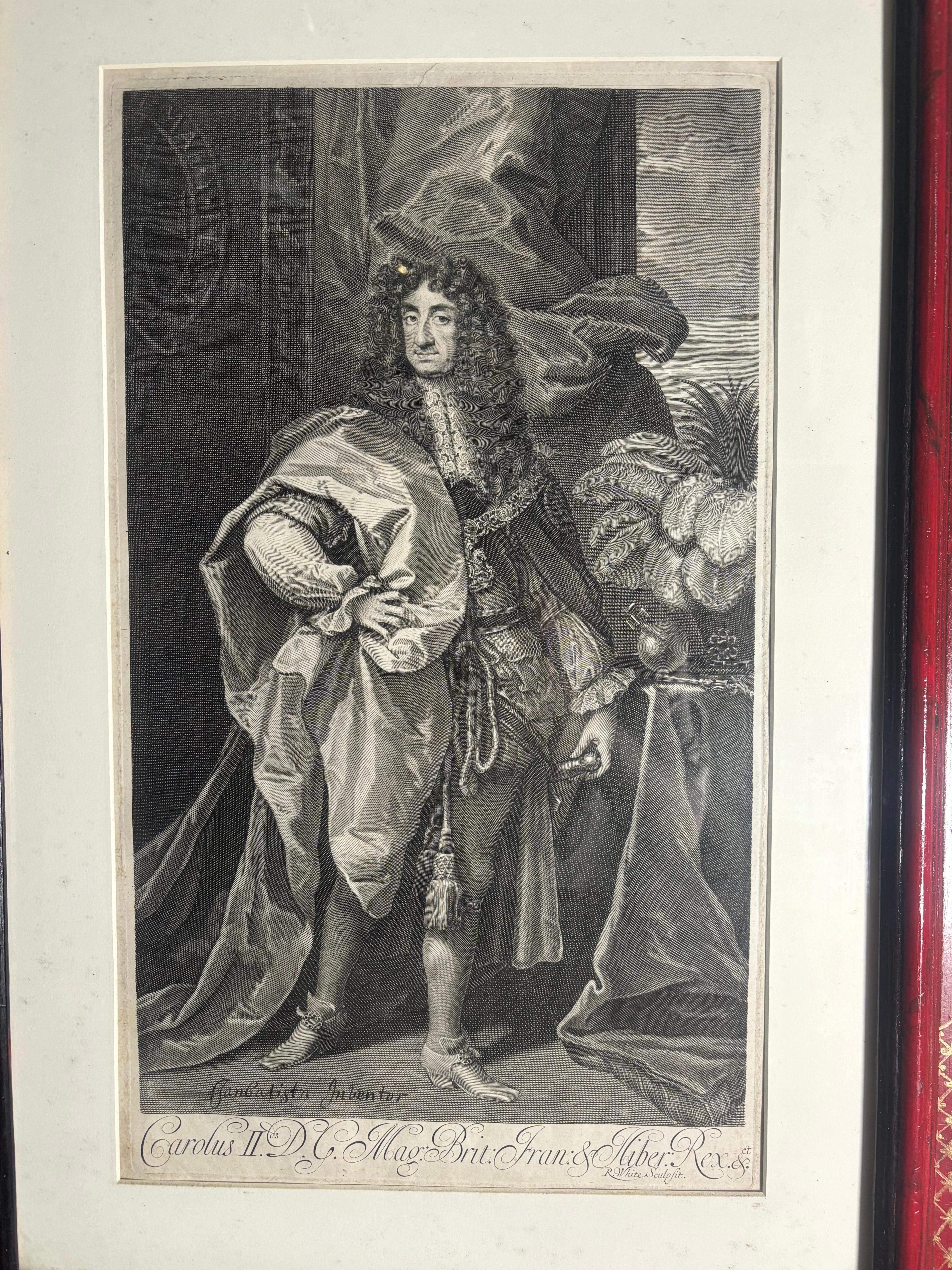 Français Tableau encadré du 17e siècle du roi Charles II d'Angleterre en vente