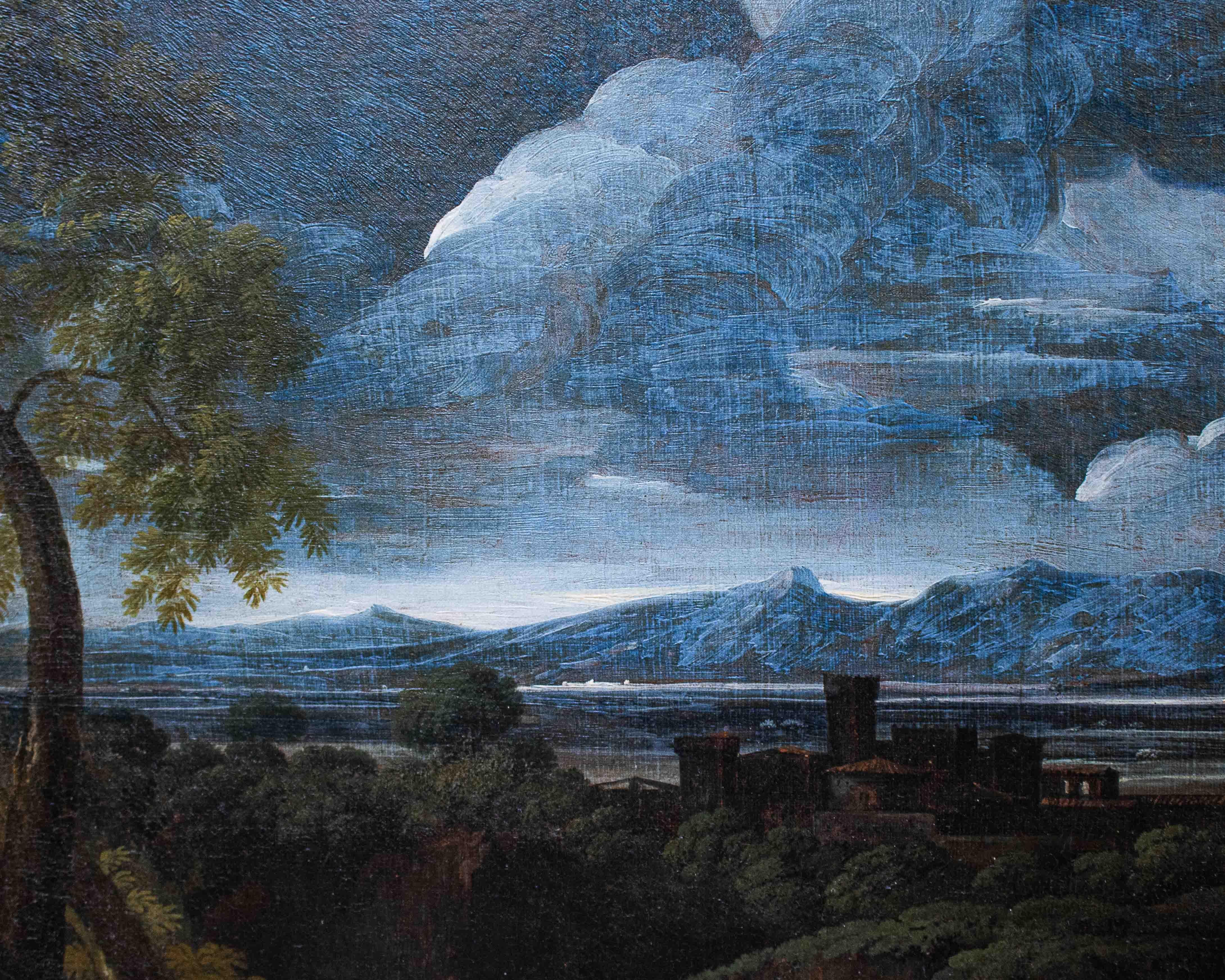 17th Century Landscape Painting Oil on Canvas by Crescenzio Onofri 5
