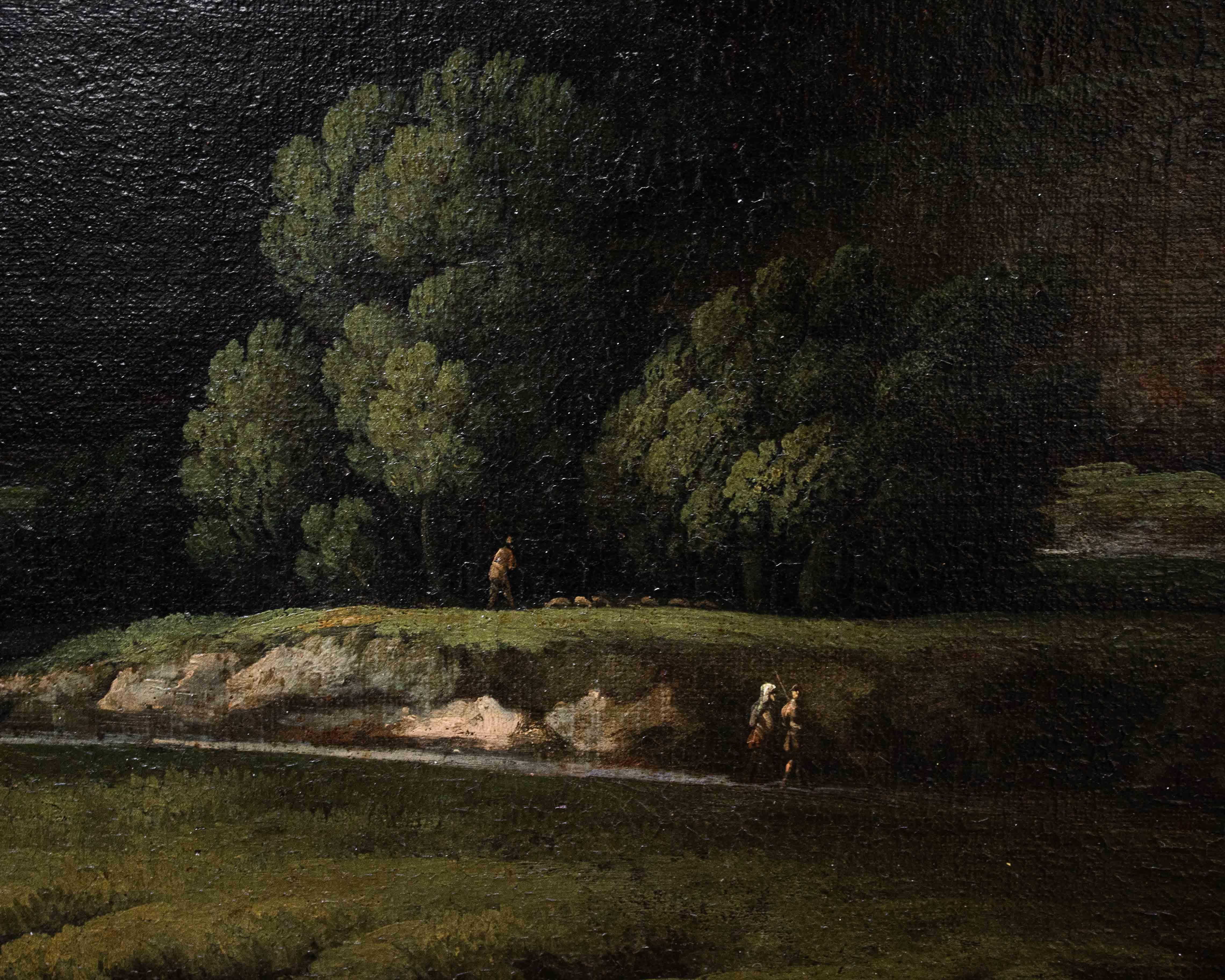 17th Century Landscape Painting Oil on Canvas by Crescenzio Onofri 9