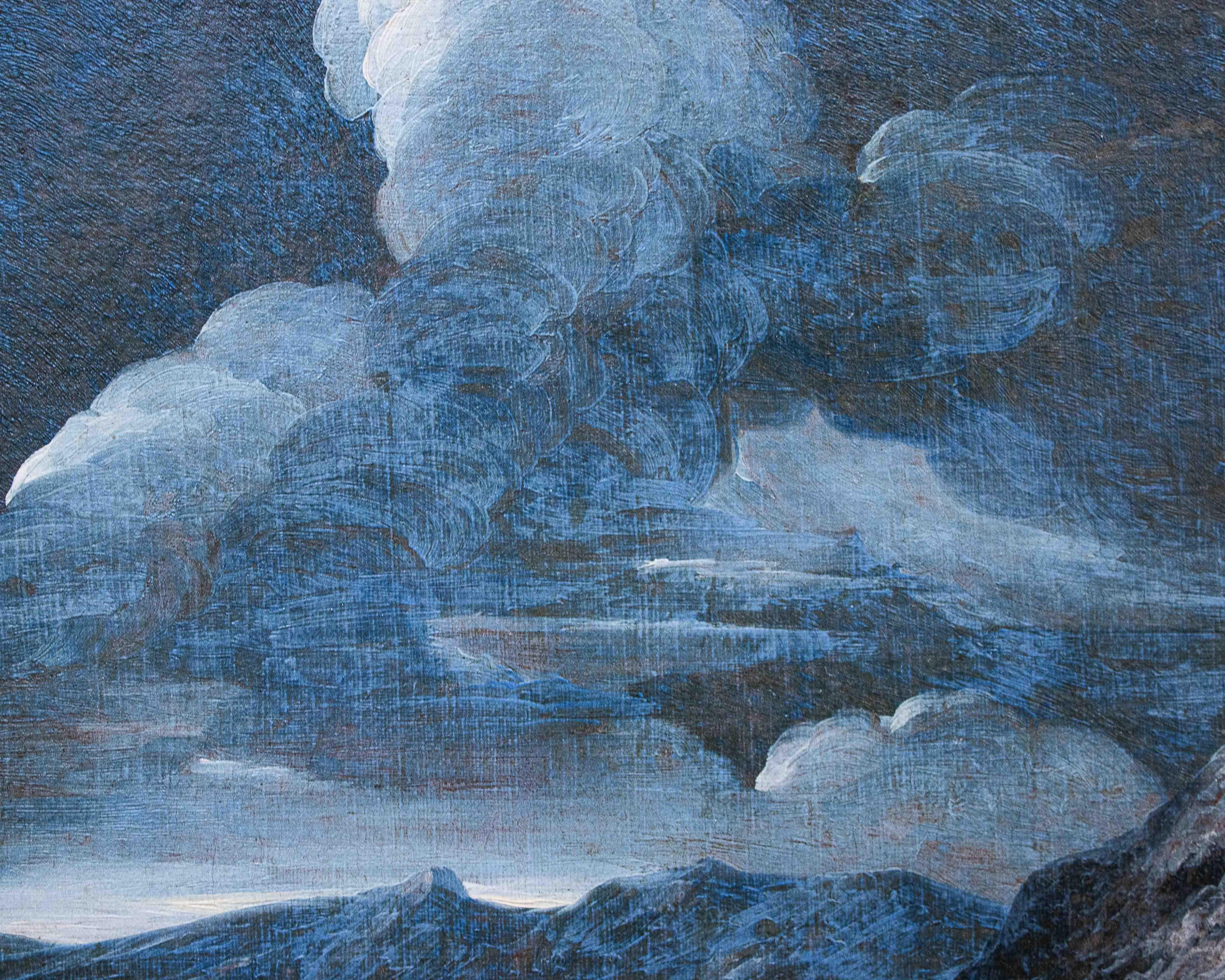 17th Century Landscape Painting Oil on Canvas by Crescenzio Onofri 1