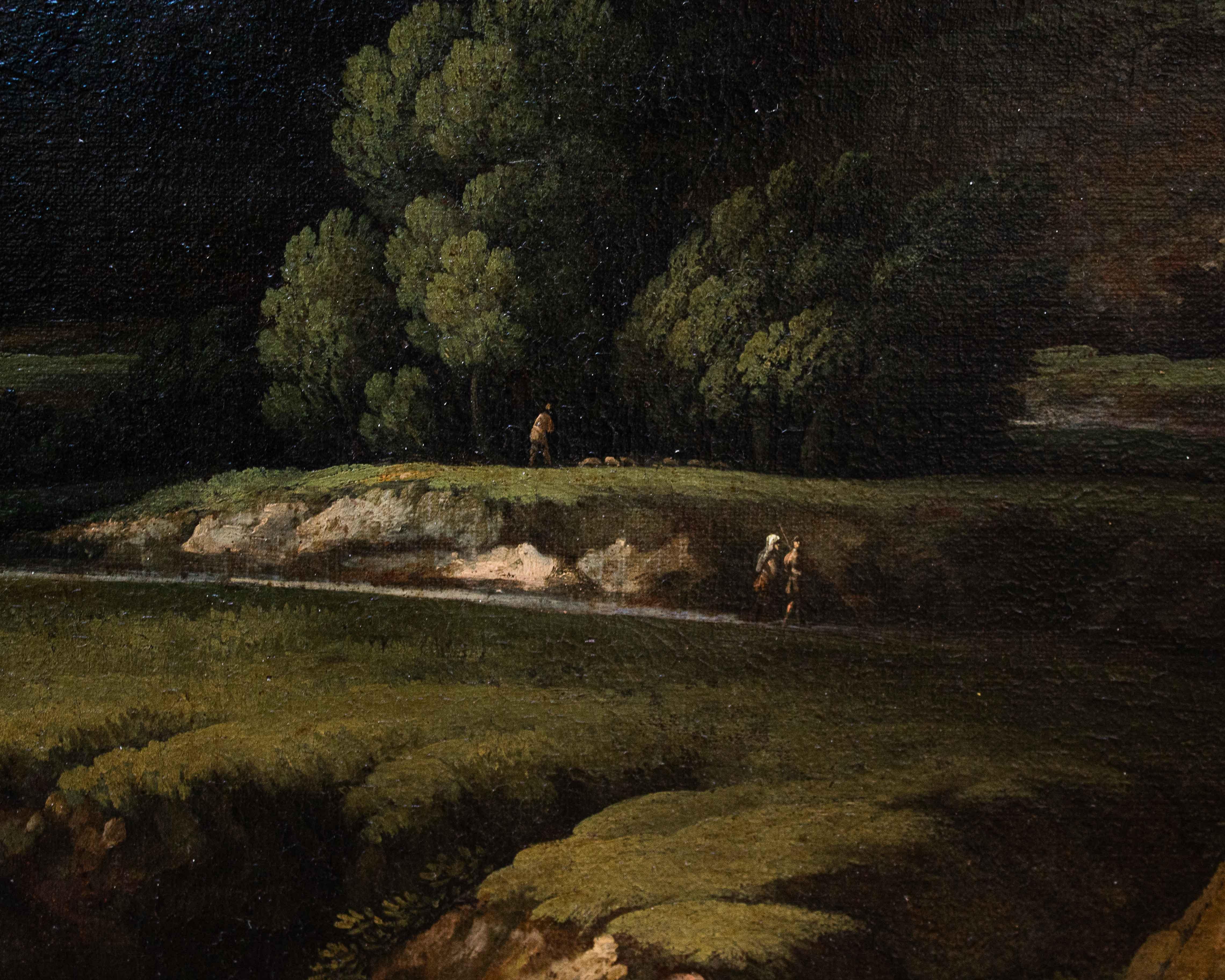 17th Century Landscape Painting Oil on Canvas by Crescenzio Onofri 2