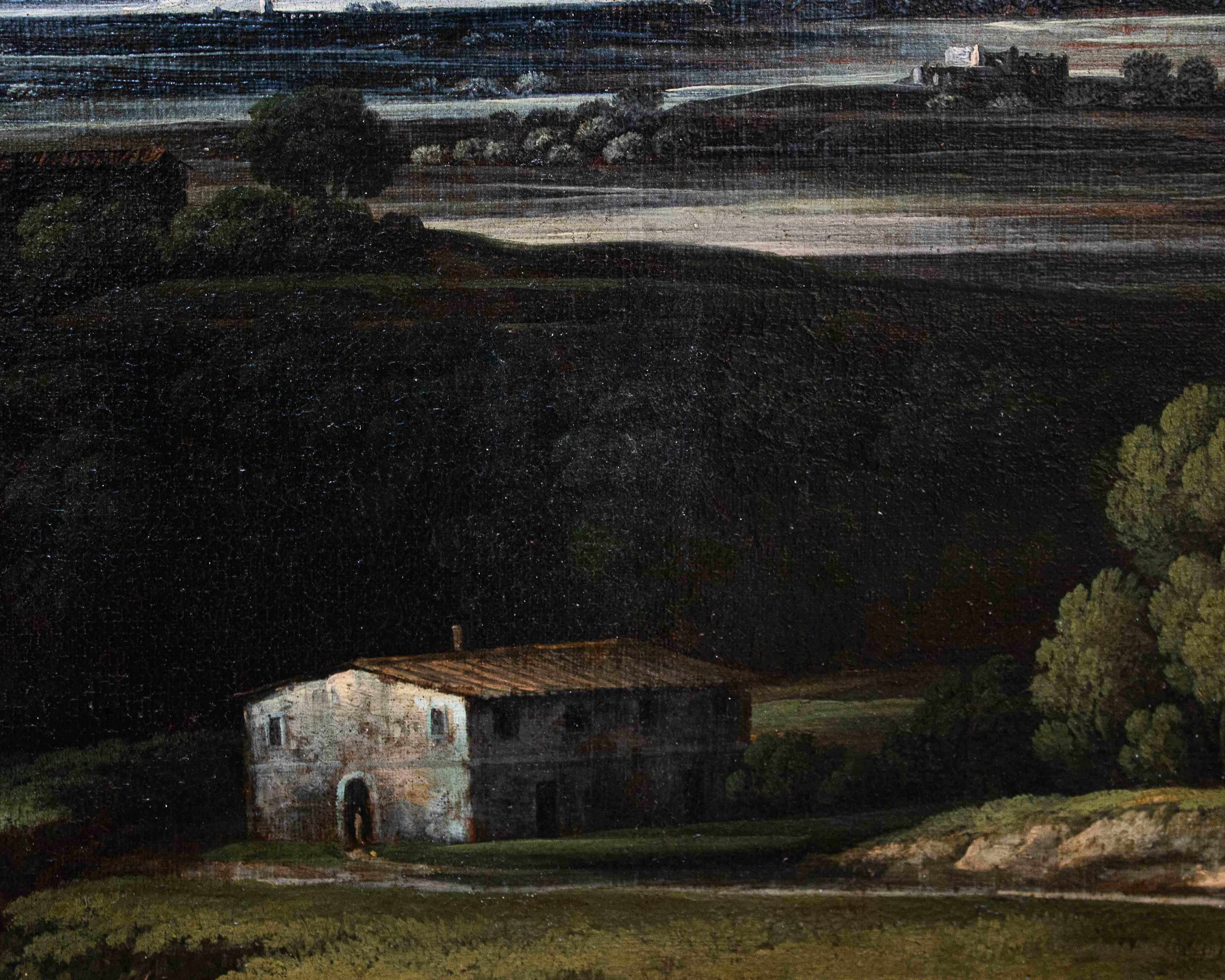 17th Century Landscape Painting Oil on Canvas by Crescenzio Onofri 4