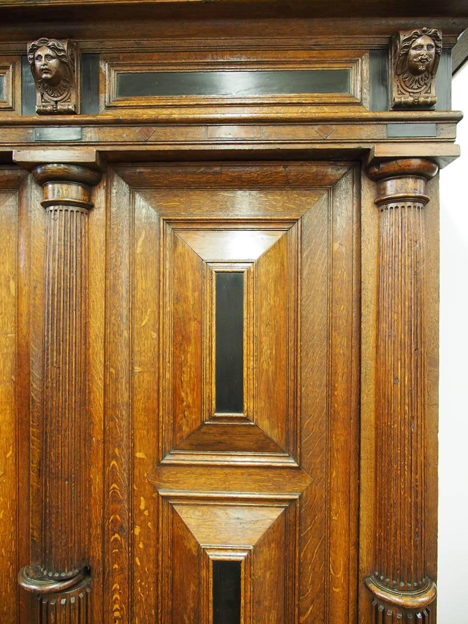 17th Century Large Dutch Oak Armoire or Cabinet 4