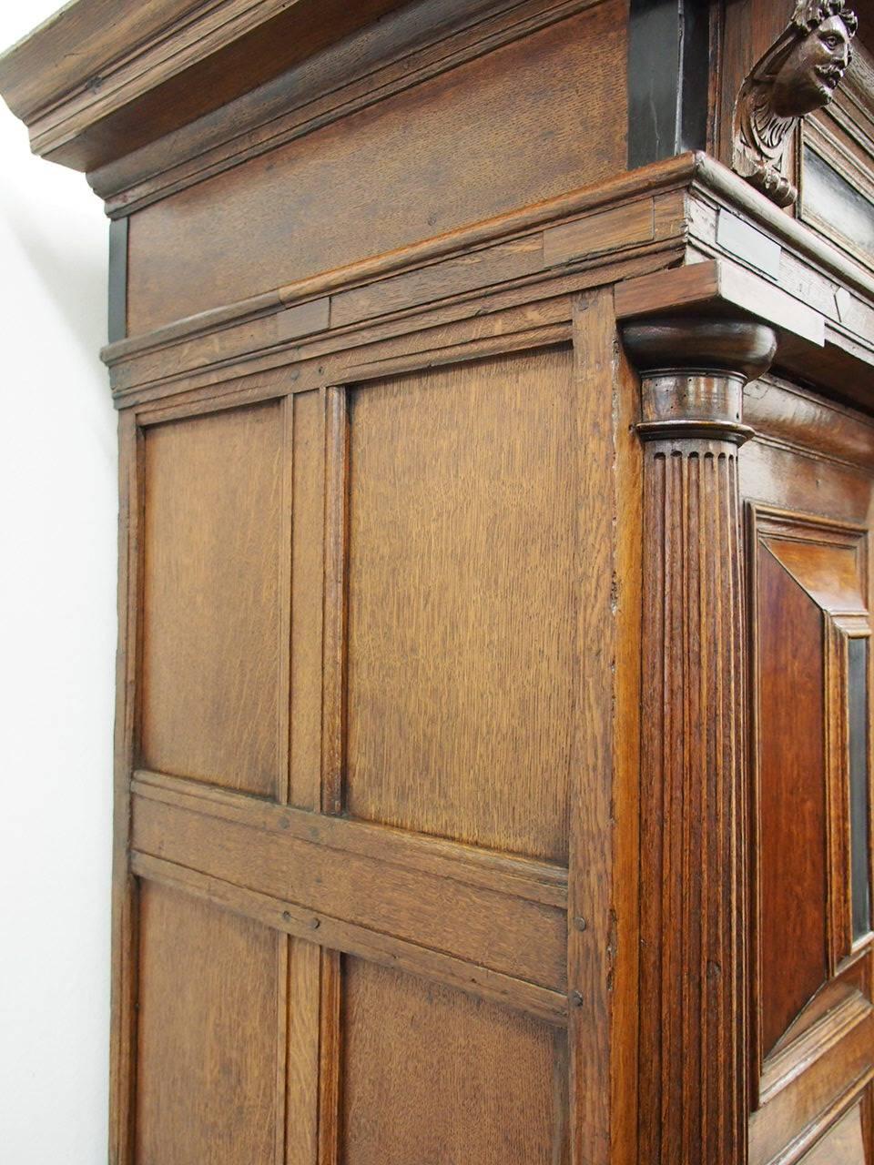 17th Century Large Dutch Oak Armoire or Cabinet 9