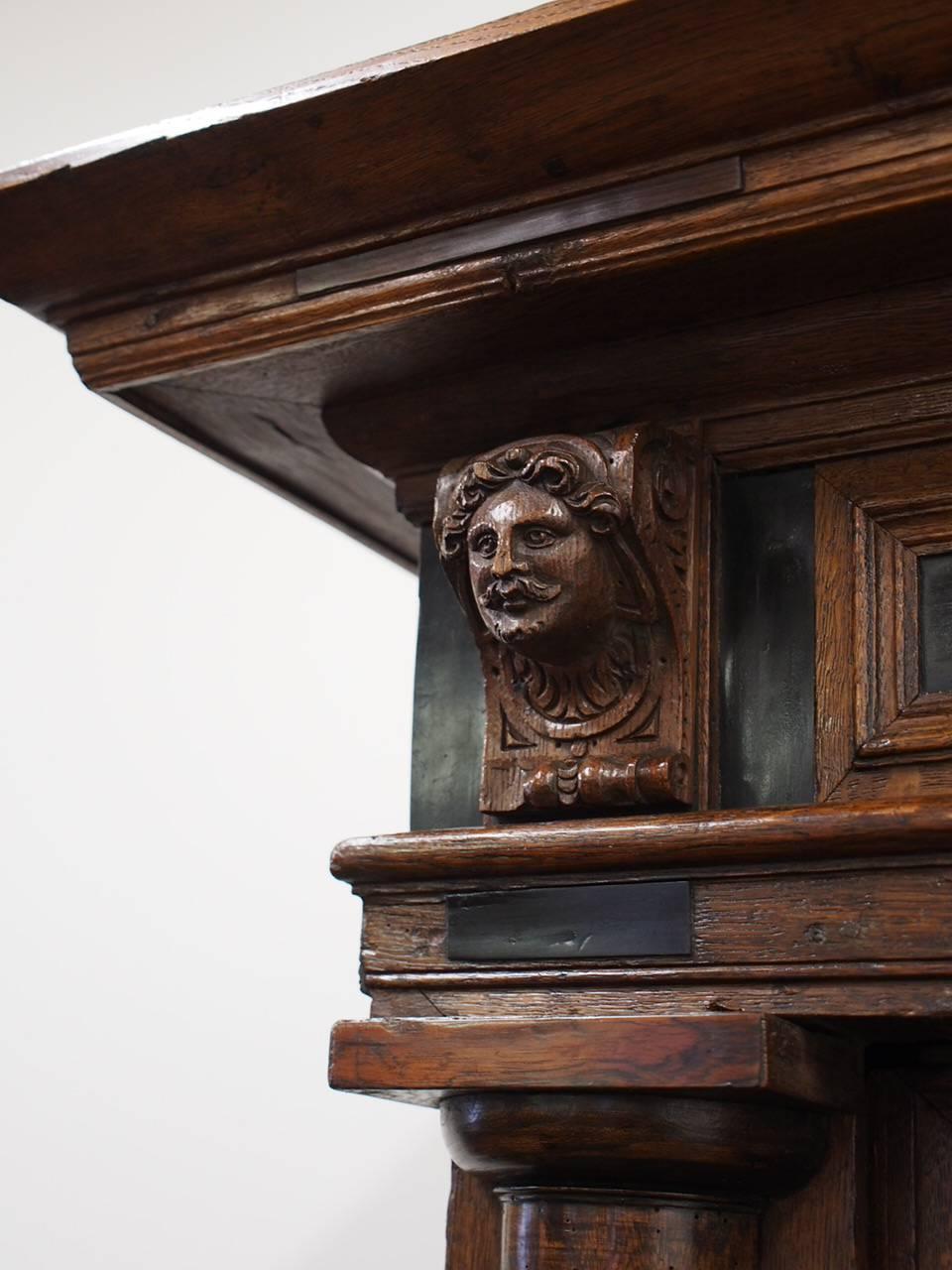 17th Century Large Dutch Oak Armoire or Cabinet 1