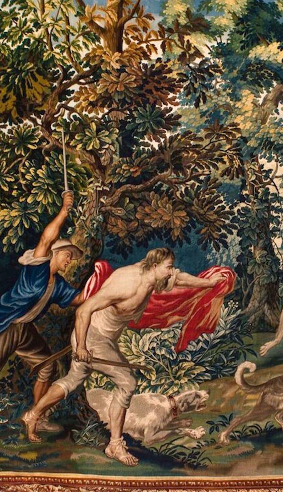 Großer historischer flämischer Wandteppich 