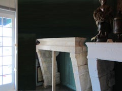 17th Century Large Mantle Louis XIII Chateau Hand Carved Stone Antique Fireplace