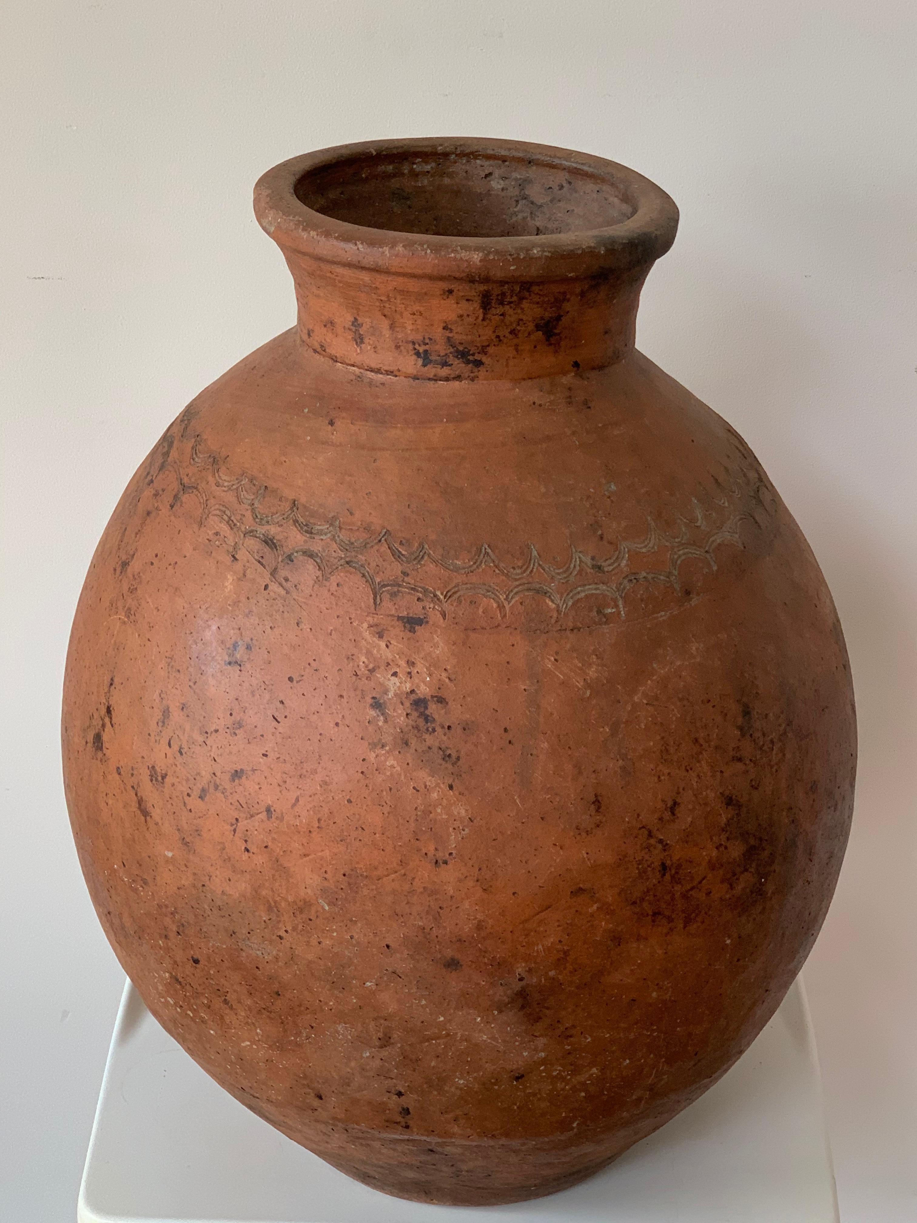 antique terracotta vase